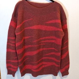 Anthropologie Zebra Print Knit Pullover